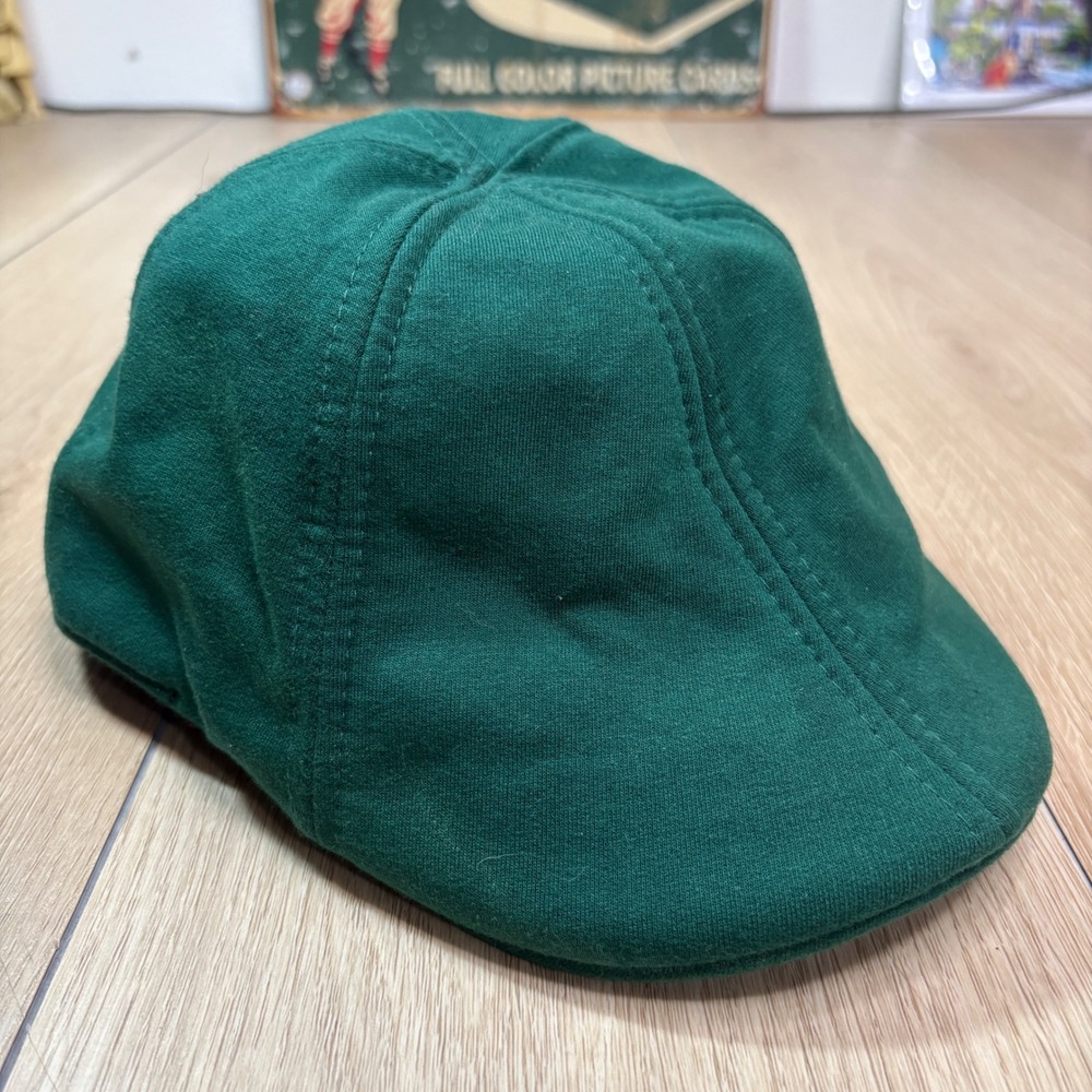 Boston Scally Co Green Flat Cap Shamrock Logo Mens ML Scally Cap Hat Irish